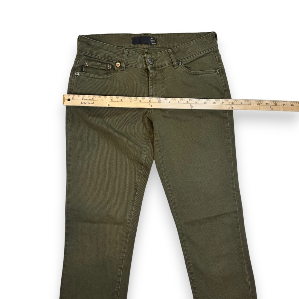 JUST CAVALLI Olive Green Stretch Straight-Leg Jeans – IT 42 / US 28 - Picture 8 of 9